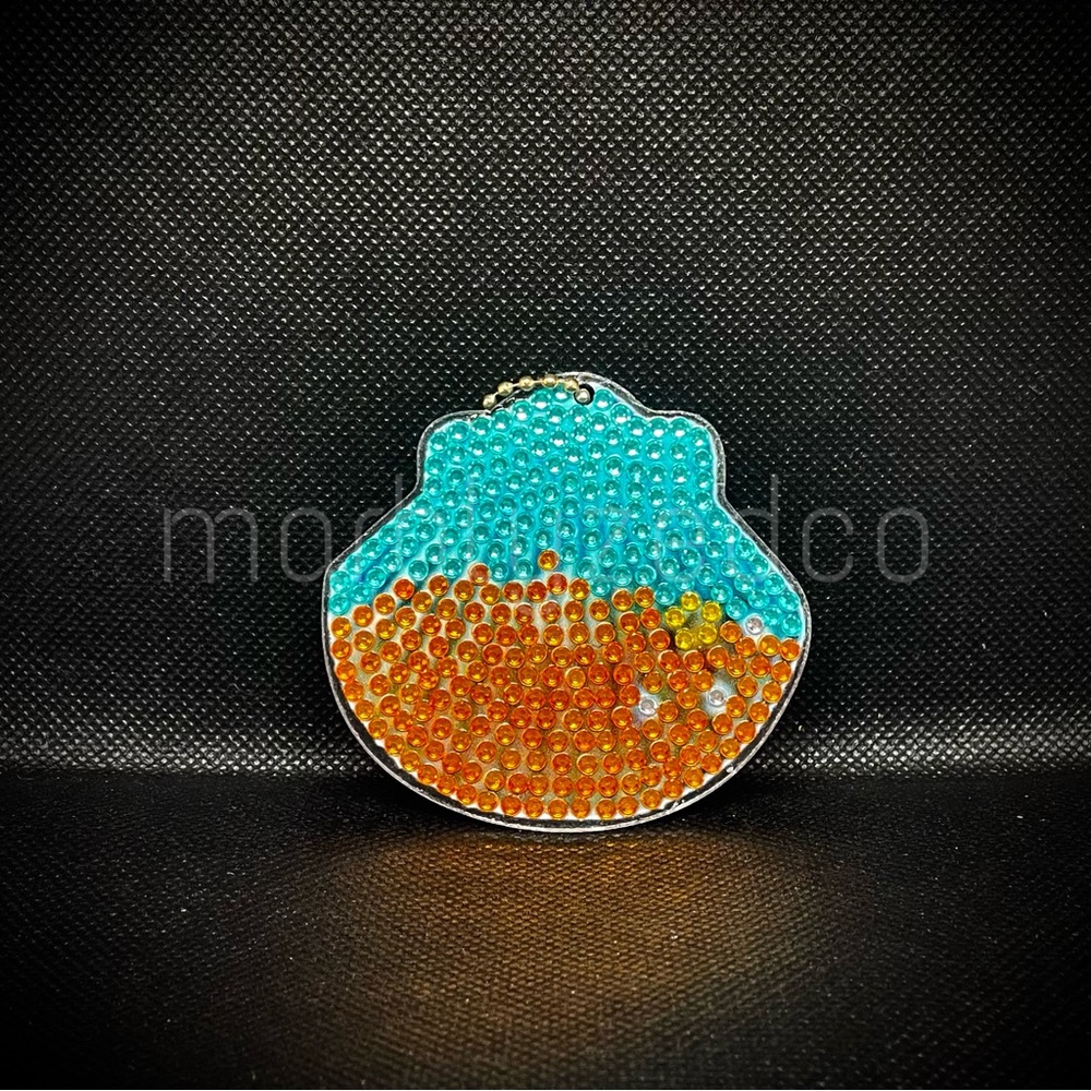 Blue and Tan She'll Keychain Accessory